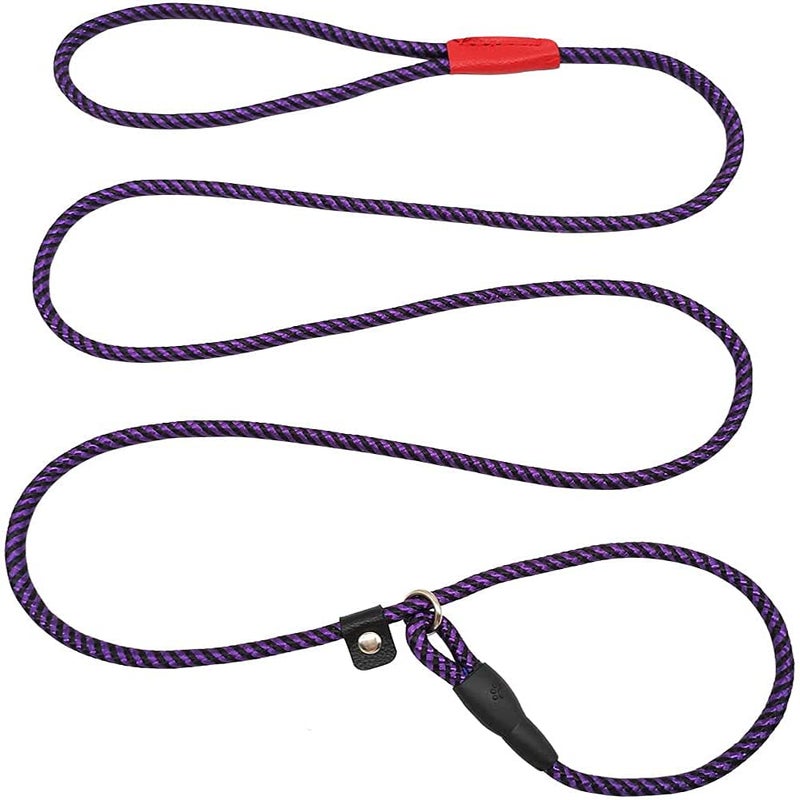 MayPaw Rope Dog Leash Slip Lead, 5 Ft Pet/Puppy Training Leash 1/4" Thin Nylon, Adjustable Pet Collar Lead for Small and X-Small Dogs - Image 1
